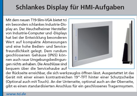 Schlankes Display f&uuml;r HMI-Aufgaben